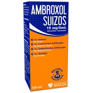 AMBROXOL SUIZOS 15MG/5ML SOLUCION FRASCO 120ML