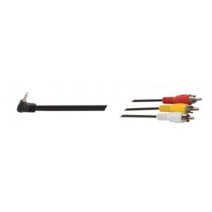 Cable con conector 3.5 mm a 3 conectors RCA para videocámara, de 1,8 m