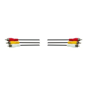 Cable RCA de audio y video con conectores niquelados, de 1,8 m