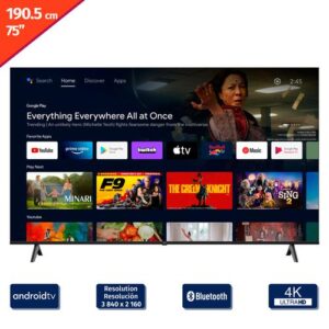 JVC 190.5 cm / 75″ Pulgadas 4K UHD Android Smart TV LT-75KB618