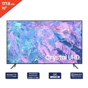 Samsung 177.8 cm / 70” Pulgadas Smart TV Tizen 4K LED UHD UN70CU7000FXZA