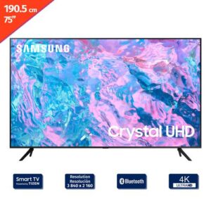Samsung 190.5 cm / 75″ Pulgadas Tizen LED 4K UHD Smart TV UN75CU7000PXPA