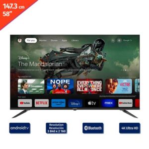 Kenwood 147.3 cm / 58″ Pulgadas Android 4K UHD Smart TV LTK-K58B53G